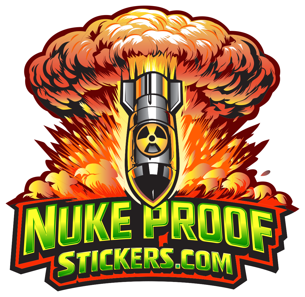 Nuke Button Sticker Custom Stickers | Nuke Proof Stickers – Waterproof, Durable & Free Shipping