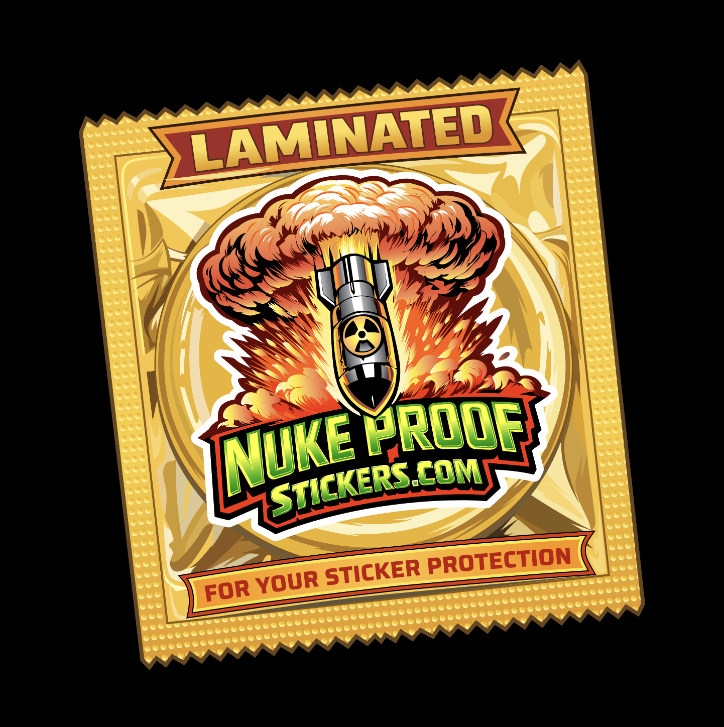 Nuke Button Sticker Custom Stickers – Waterproof & Durable | Nuke Proof